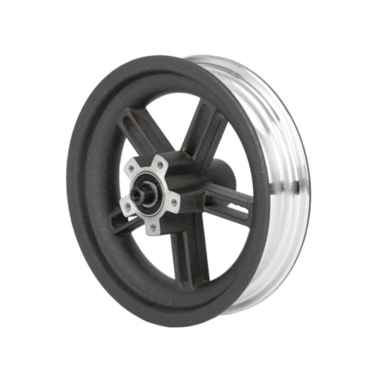 8.5-inch honeycomb solid wheel tire with black rim, silver hub