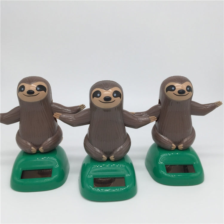 Novelty Solar Toys Plastic ABS Sloth Solar Powered Dancing for Car Decoration, Sloth