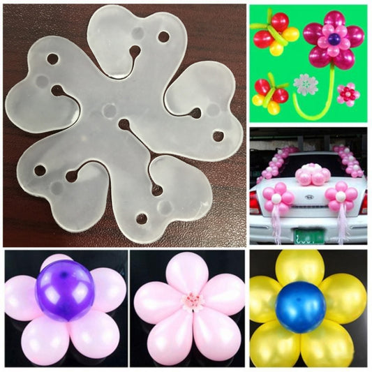 50 PCS Flower Balloons Decoration Accessories Plum Clip Practical Birthday Wedding Party Plastic Balloon Clip, 50 PCS Flower Balloons