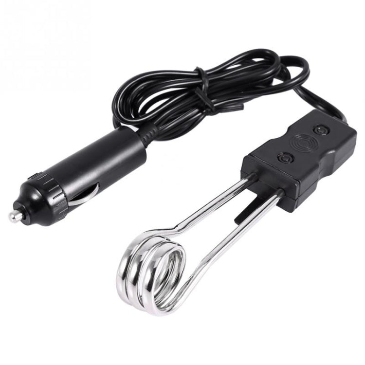 Portable car immersion water heater kit with cable, plug, and stainless coil