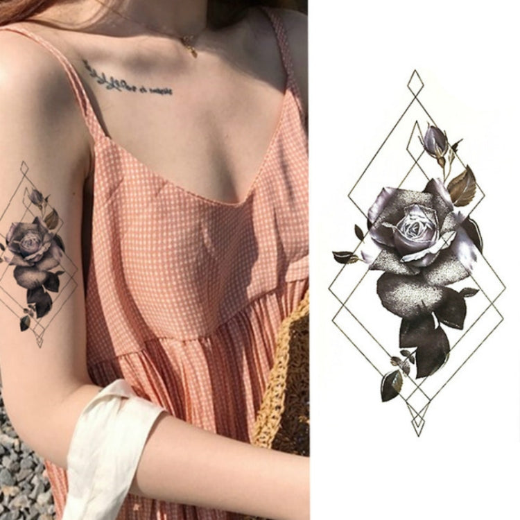 Rose diamond temporary waterproof tattoo sticker on chest/shoulder
