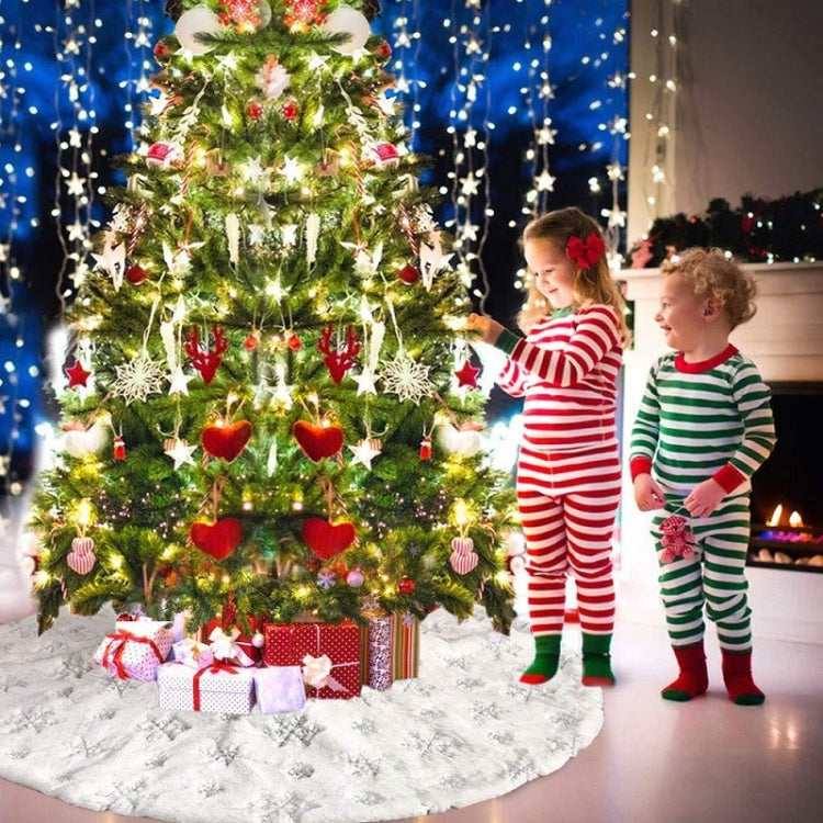 Christmas Tree Plush Sequin Embroidered Bottom Decorative Skirt, 90cm, 120cm