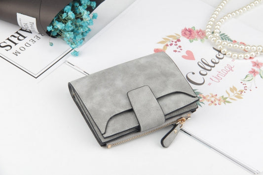 Leather Women Hasp Small Slim Coin Pocket Purse Cards Holders Wallet