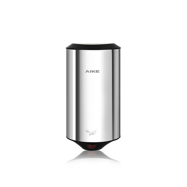 Stainless steel automatic sensor hand dryer with black top and front sensor