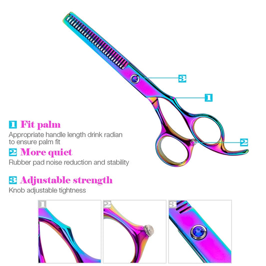 Professional Hair Cutting Scissor Hairdressing Kit Thinning Scissors Barber
