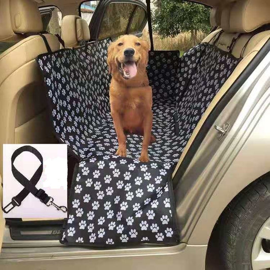 Waterproof Rear Back Pet Dog Car Seat Cover Mats Hammock Protector With Safety Belt, 130x150x38cm