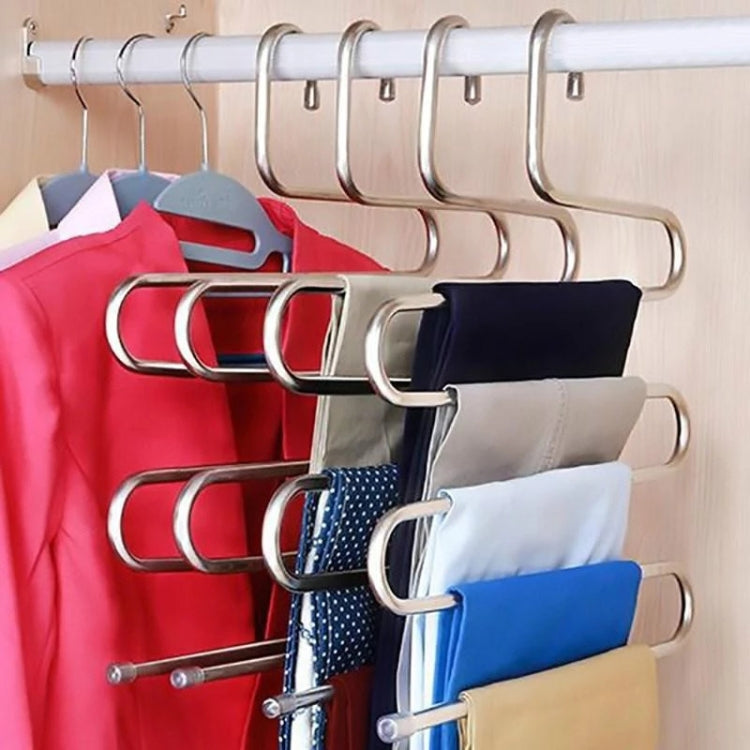 5 Layers S Shape Multi-Functional Clothes Hangers Pants Storage Hangers, S Shape Hangers
