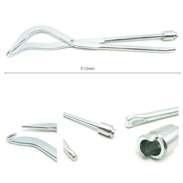 Brake spring disassembly tool, 310 mm chrome steel with socket end pieces