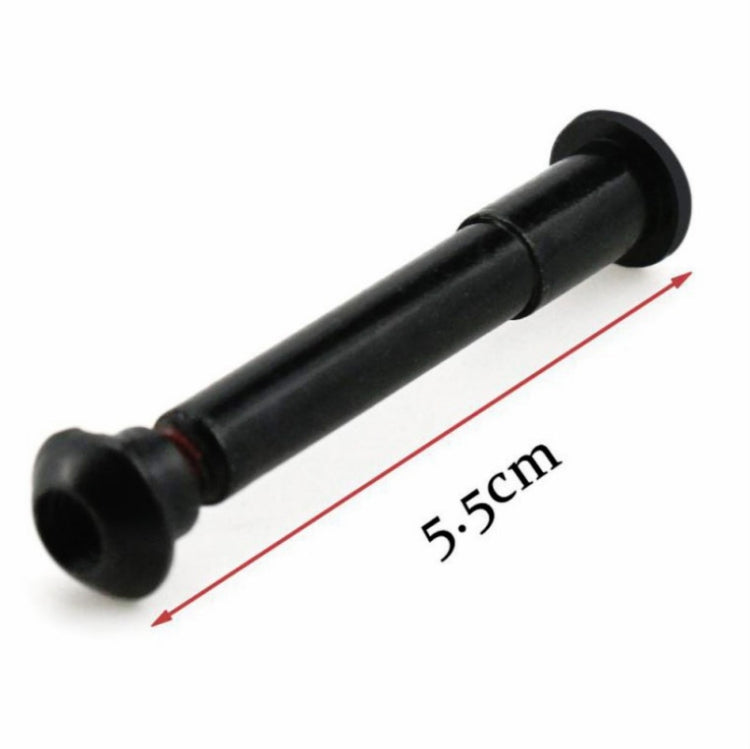Black lock screw, 5.5 cm long, wide head and thickened body