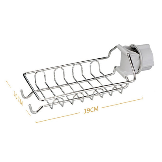 Faucet Rack Stainless Steel Perforated Free Kitchen Sink Storage Rack Rag Sponge Drain Rack, Type A, Type B, Type C