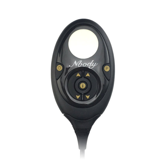 Wireless controller remote for abdominal slimming belt, oval black with button controls