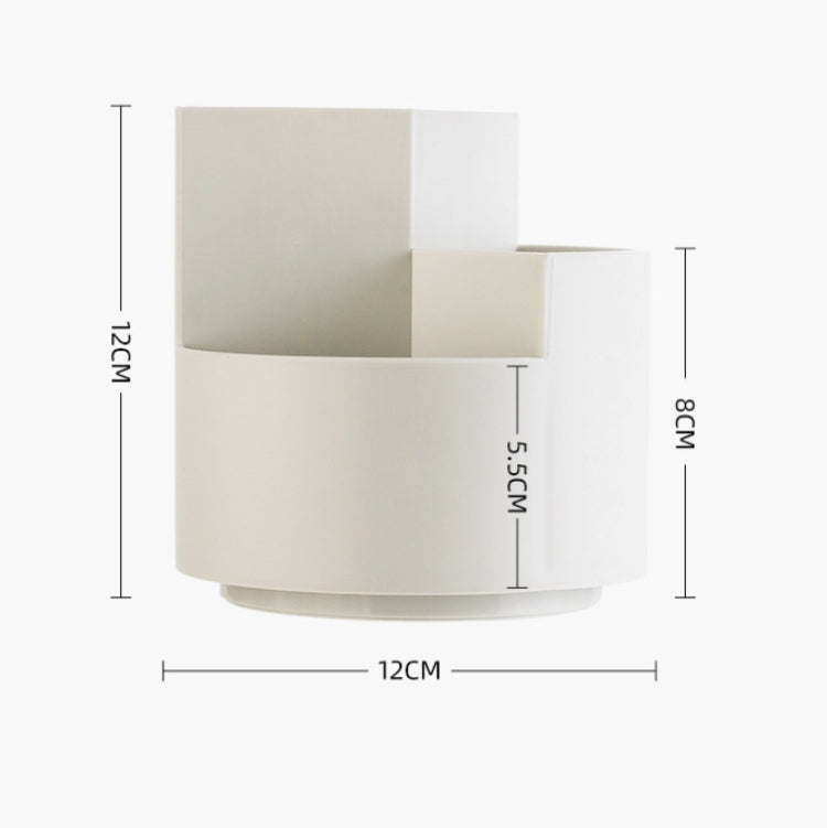 Rotating pen holder dimensions: 12cm wide, 8cm tall, 5.5cm depth, 12cm height.