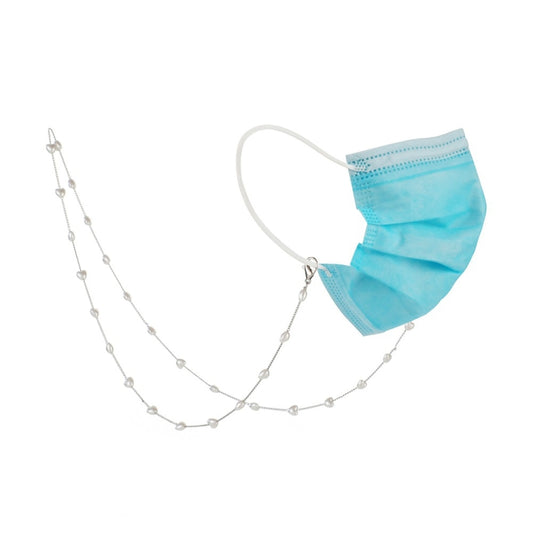 Mask Lanyard Love Pearl Anti-Lost Mask Lanyard Hanging Neck Glasses Chain, Love Pearl Chain