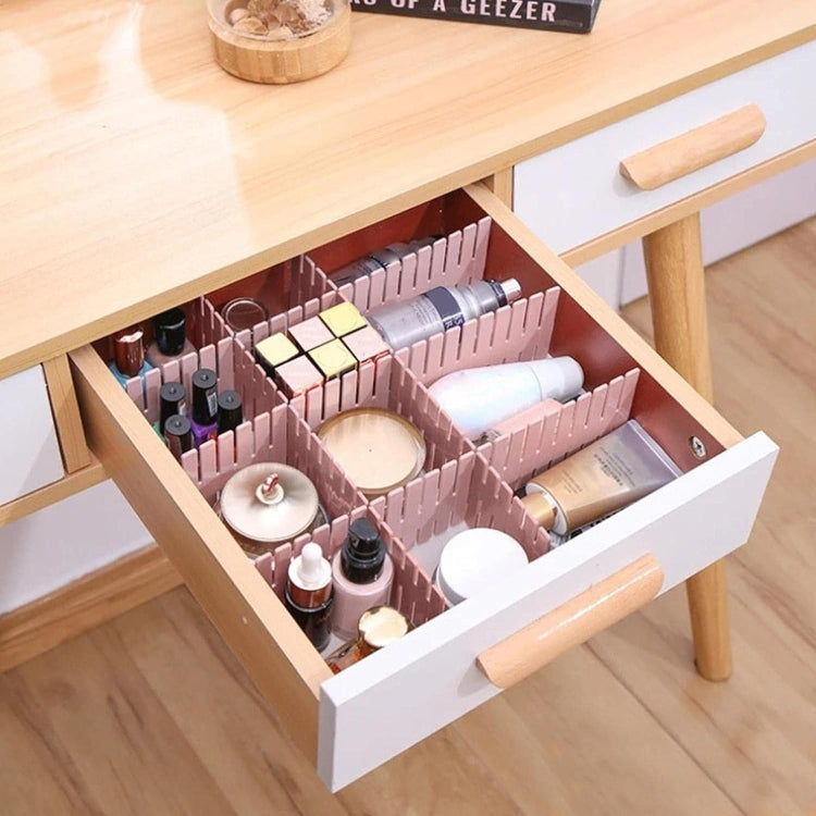 Plastic Drawer Divider Free Combination Classification Storage Board, 4pcs/Pack, 37x7cm