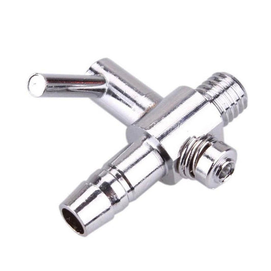 Stainless steel oxygen air distributor valve with one threaded output and chrome body