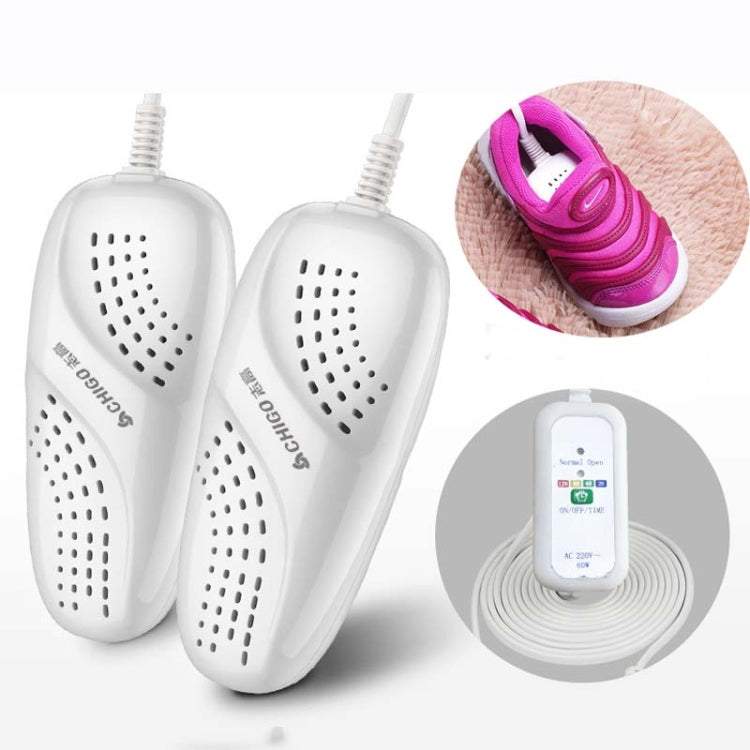 Chigo white vented shoe dryer with close-up heating effect and display module