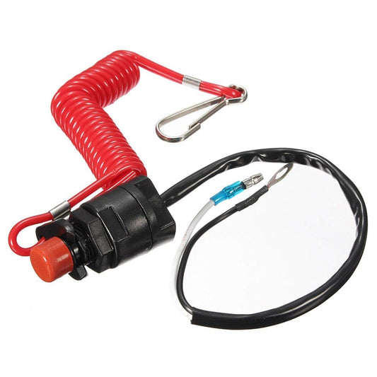 Universal Boat Outboard Engine Motor Kill Stop Switch Safety Tether Lanyard Motorcycle Switches, Outboard Engine Motor