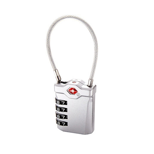 Zinc Alloy Red Dot Luggage Small Padlock Small Mini Code Lock, Black, Silver