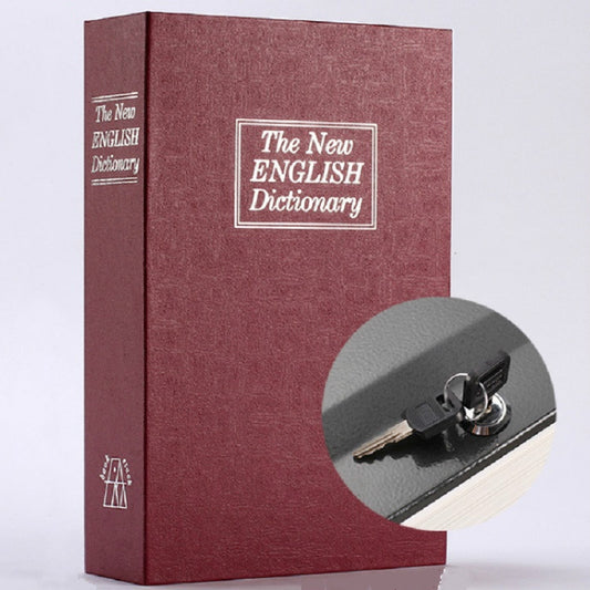 Simulation English Dictionary Book Safe Piggy Bank Creative Bookshelf Decoration, Trumpet Key Version, Red, Blue, Black, Coffee