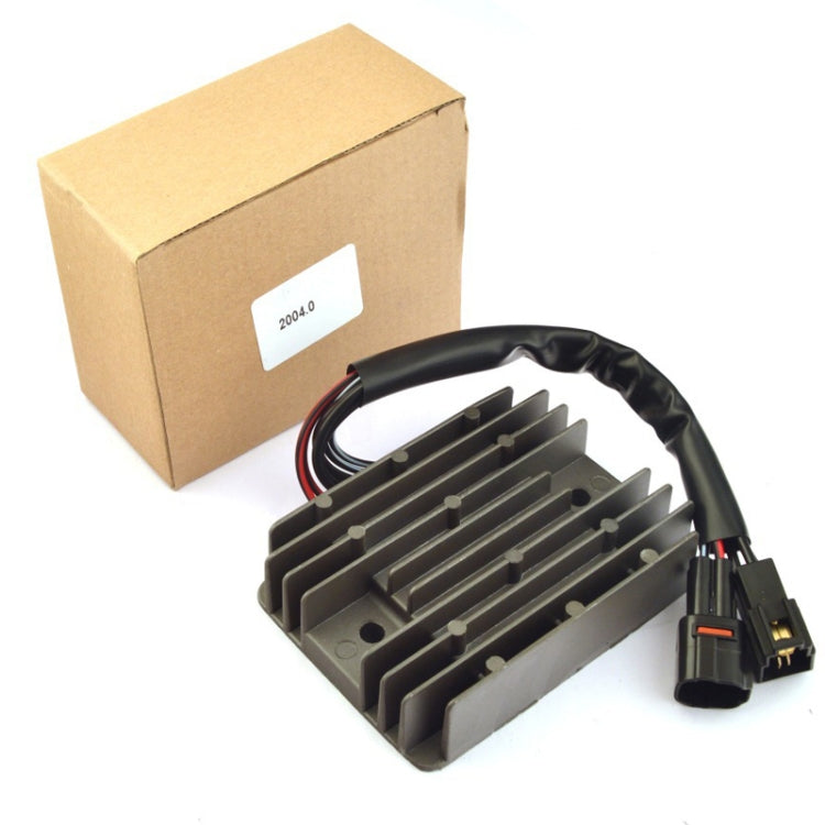 Motorcycle rectifier/regulator black finned heatsink with wiring harness and twin plugs