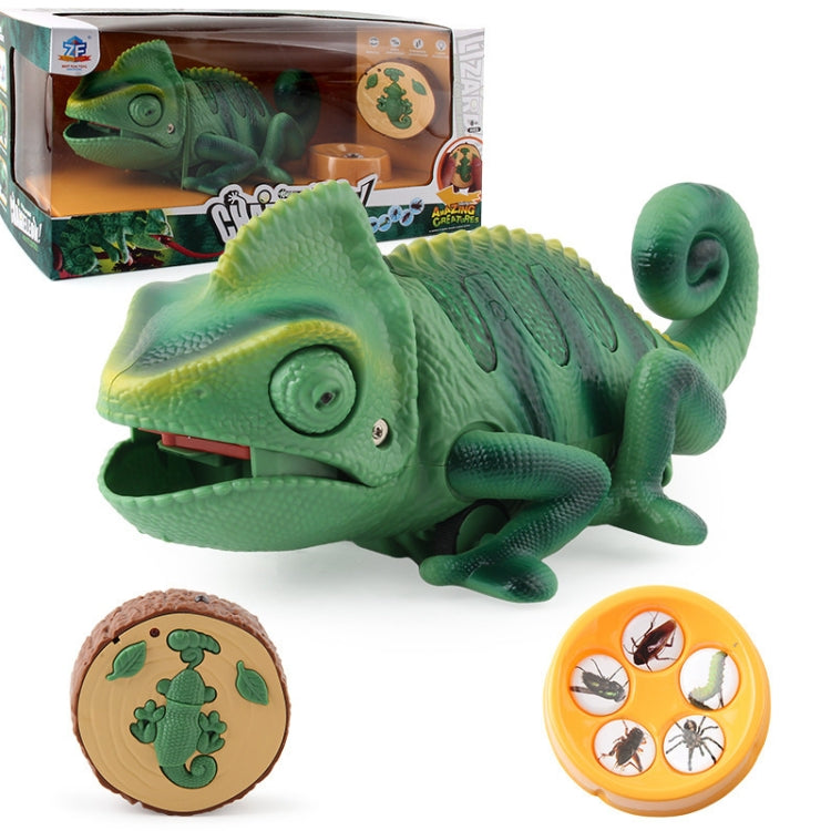 Remote-controlled chameleon crawling toy with breathing light and controller