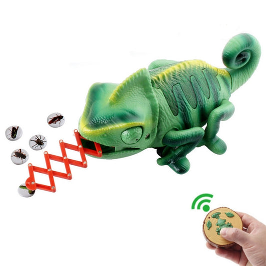 8888 Children Electric Infrared Remote Control Crawling Chameleon Colorful Breathing Light Tricky Toy, Chameleon