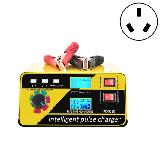 KD-908D Lead-Acid Battery Intelligent Repair Charger Car Battery Charger, EU Plug, US Plug, UK Plug, AU Plug