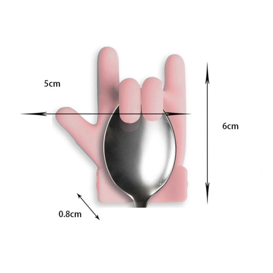 2pcs Little Finger Shape Tea Heroes Teaspoon Holder ,Random Color Delivery, Teaspoon Holder