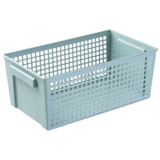 Desktop Snacks & Sundries Storage Basket Rectangular Plastic Storage Basket, Small (White), Small (Light Green), Large (White), Large(Llight Green)