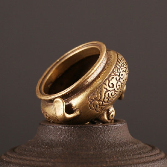 Antique Brass Bronze Tripod Censer Furnace Home Decoration, Brass