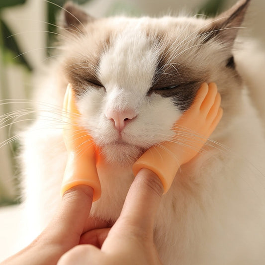 Pet Massage Finger Cots and Cat Gloves, Massage Finger