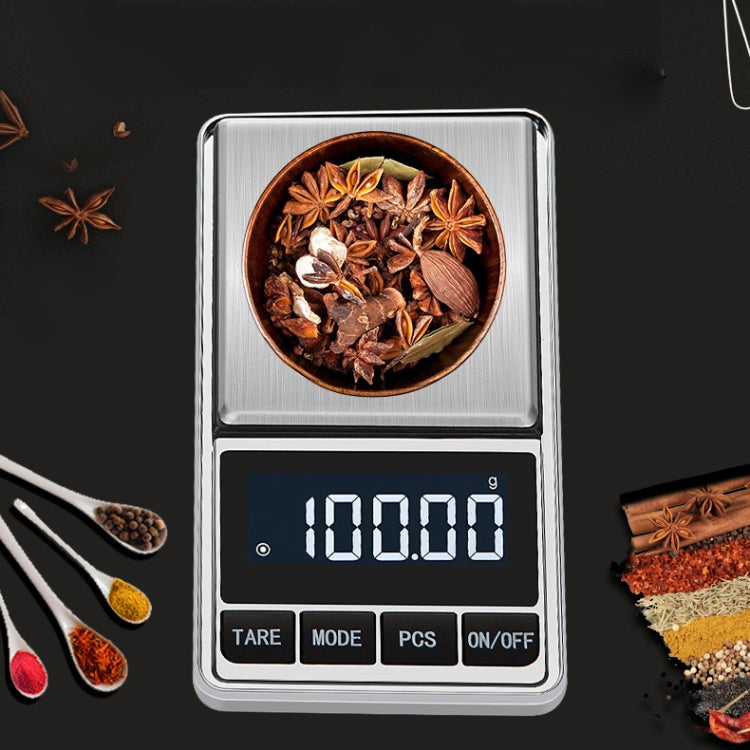 Stainless steel mini digital scale with backlit LCD display and control keys