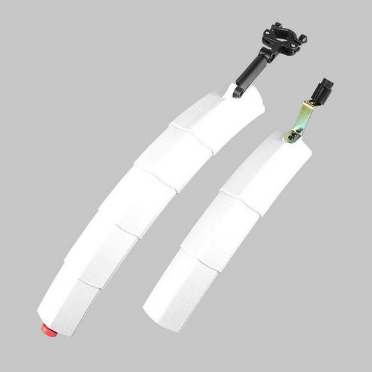 Bicycle Telescopic Folding Mudguard 27.5 Inch Extended Water Retaining LED Taillight