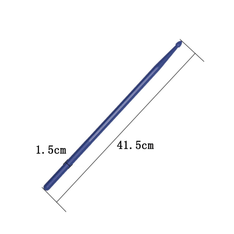 Blue nylon drumstick, 41.5 cm long and 1.5 cm diameter