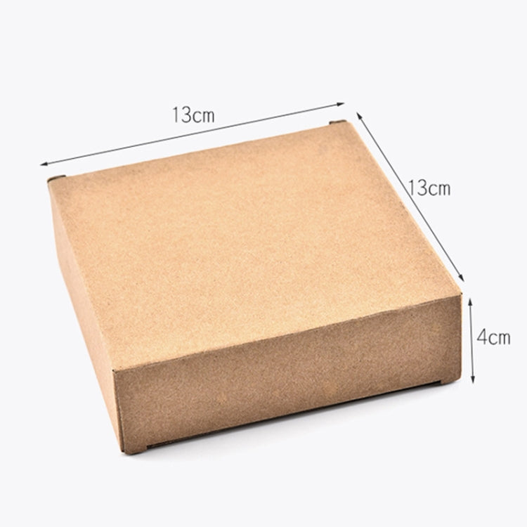 Brown cardboard box packaging with size markings: 13cm length and 4cm height