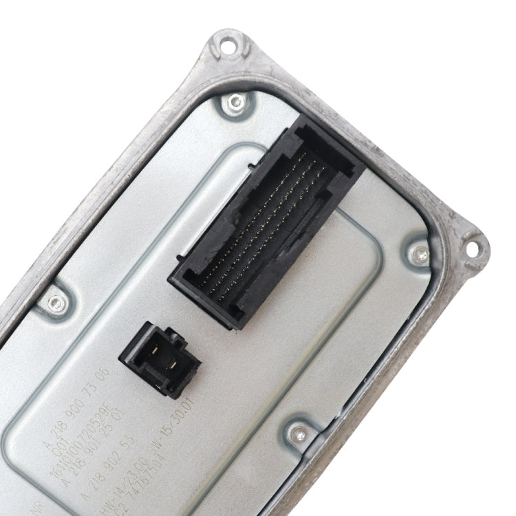LED light control module close-up of front panel connector sockets