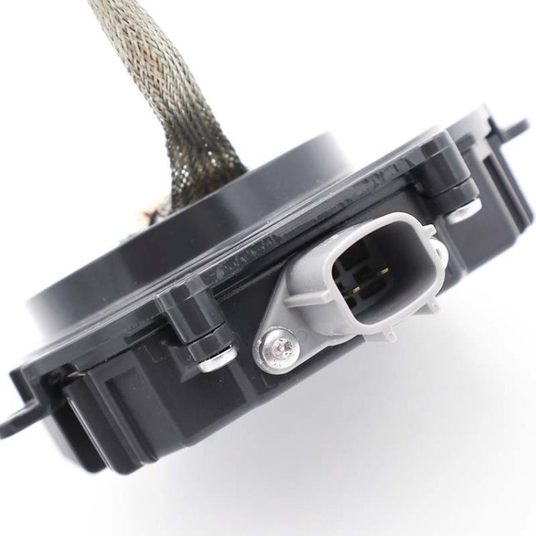 HID headlight ballast connector socket with wiring harness, close-up