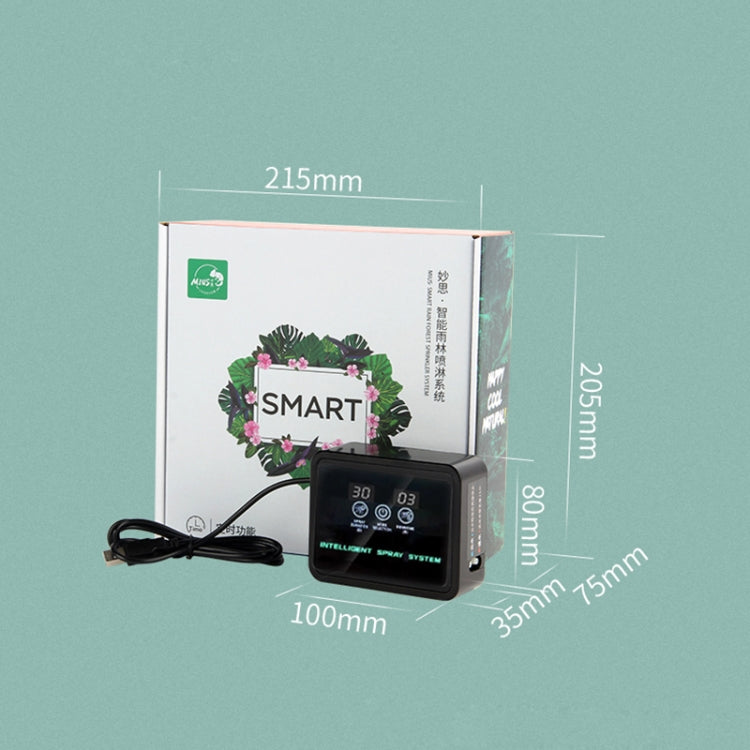 Smart spray system controller with package and product size measurements