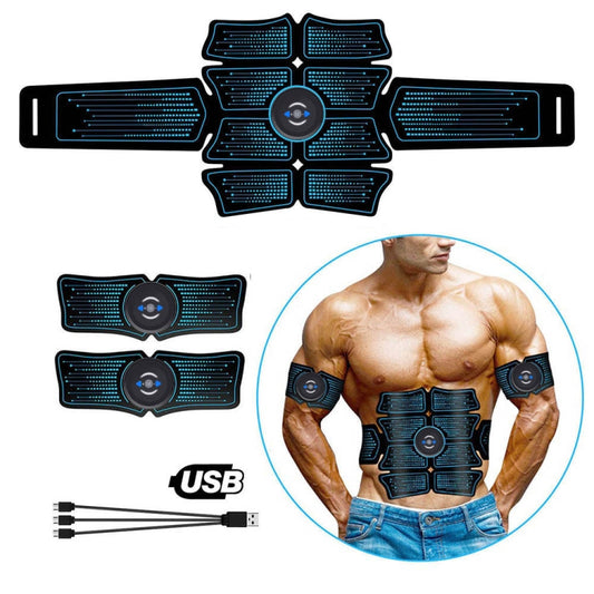 8-Piece Lazy Abdomen Fitness Massager Rechargeable Home Fitness Belt Abdominal Muscle Stickers, 8-Piece Fitness Massager