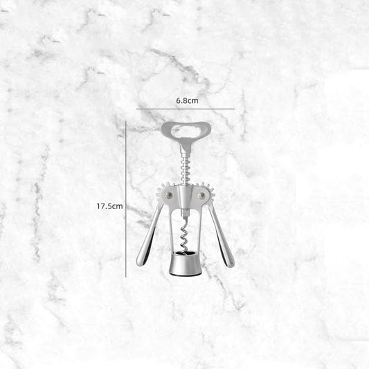 Kitchen Multifunctional Manual Wine Zinc Alloy Bottle Opener, Zinc Alloy Silver