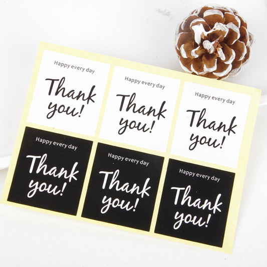 100 Pcks Thank You Moon Cake And Egg Yolk Pastry Sealing Sticker Packaging Box Sticker Decoration, Sealing Sticker