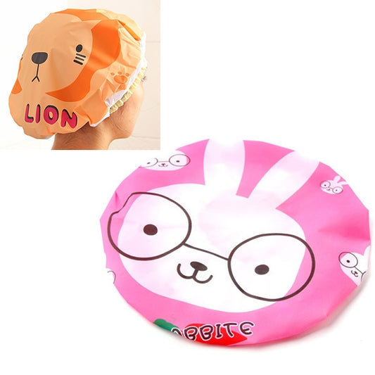 3 PCS Cute Cartoon Shower Bath Cap Saunas Lace Elastic Band Cap Hair Protective Cap, 3 PCS Yellow Duck, 3 PCS Blue Elephant, 3 PCS Grey Panda, 3 PCS Pink Rabbit, 3 PCS Lion