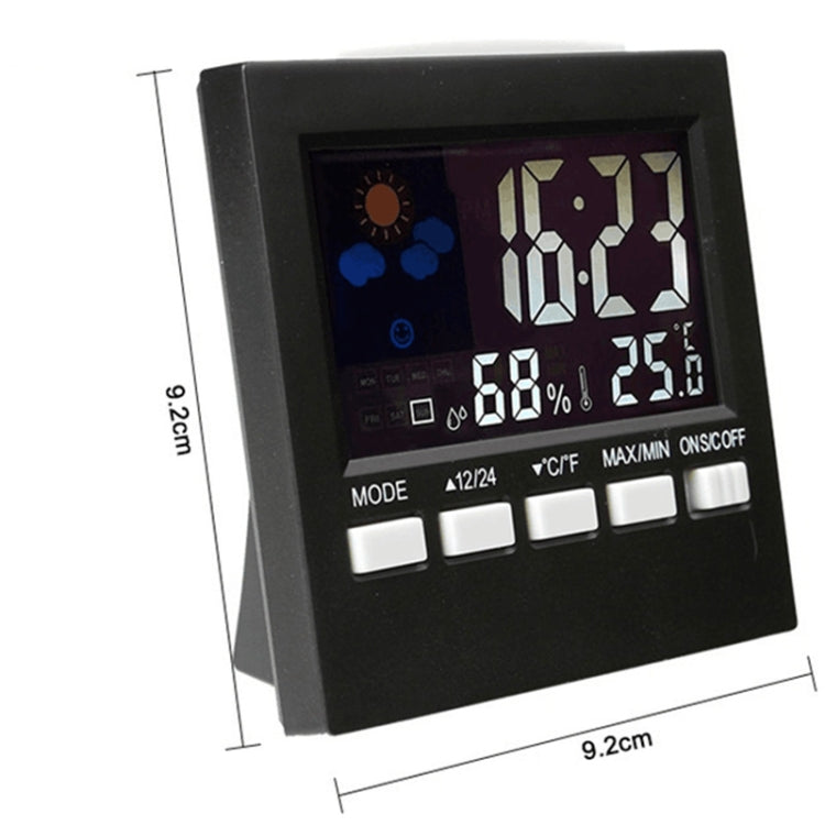 2159 Household Temperature And Humidity Display Alarm Clock Indoor Electronic Digital Display Multi-Function Color Screen Clock, Temperature And Humidity Display Alarm Clock