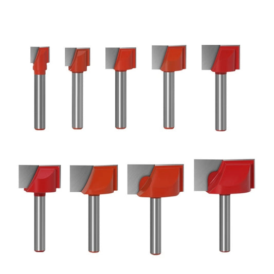9 In1 6 Handle Bottom Cleaning Knife Woodworking Slotting Milling Cutter CNC Engraving Machine Tool, 9 In1