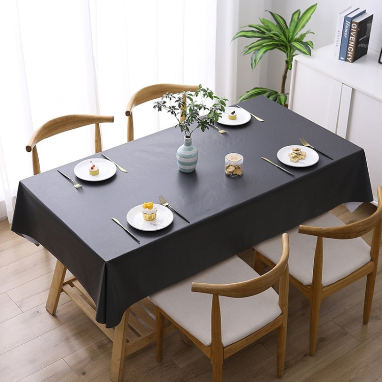 Rectangular PVC waterproof tablecloth, black