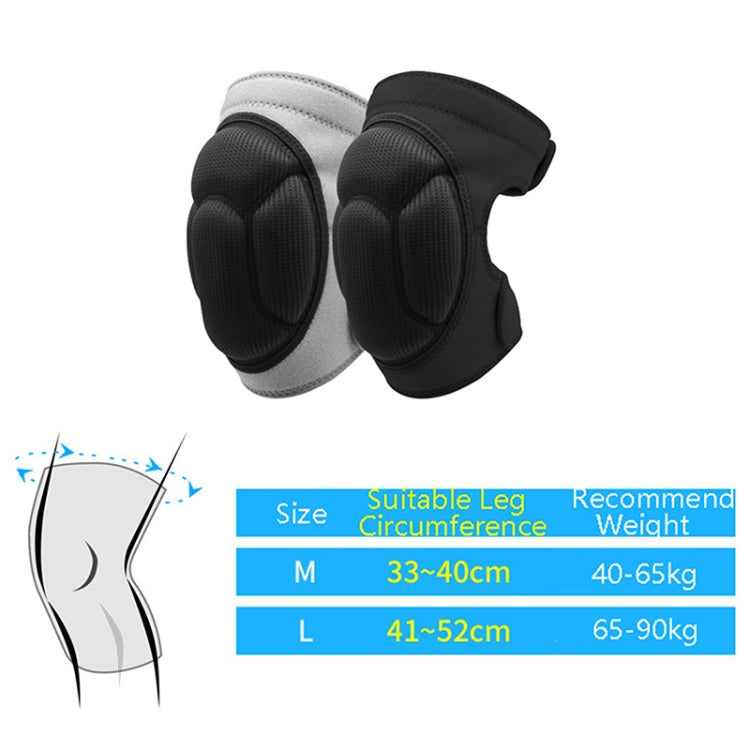 Pair of knee pads in gray and black, each with a rounded protective shield.