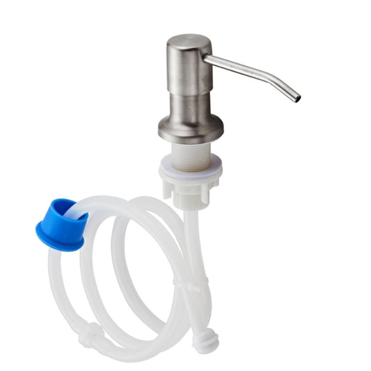304 Stainless Steel Sink Soap Dispenser Pump Head Extension Silicone Tube Bathroom Hand Washing Cleaning Soap Dispenser, 9508N-02 Pump Head