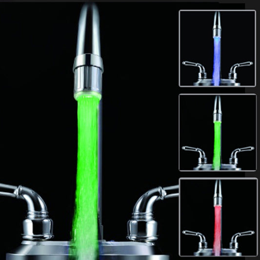 LED Faucet Color Changing Luminous Faucet, Specification: Temperature Control Three Colors, Colorful Self-discoloration, Temperature Control Three Colors, Colorful Slow Flash