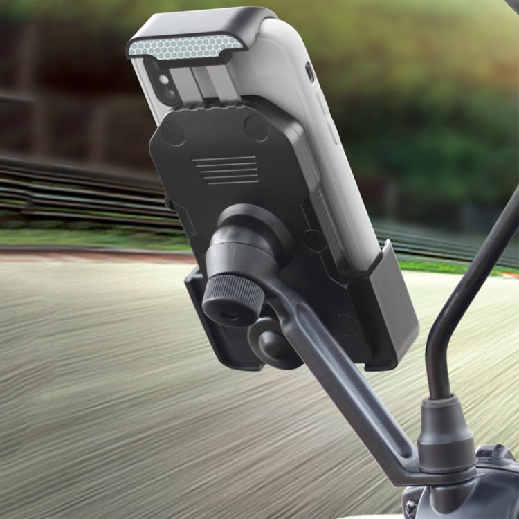 HW-68 Motorcycle Bicycle Navigation Mobile Phone Bracket, Style:, Round Handlebar, Rearview Mirror, U-shaped Handlebar
