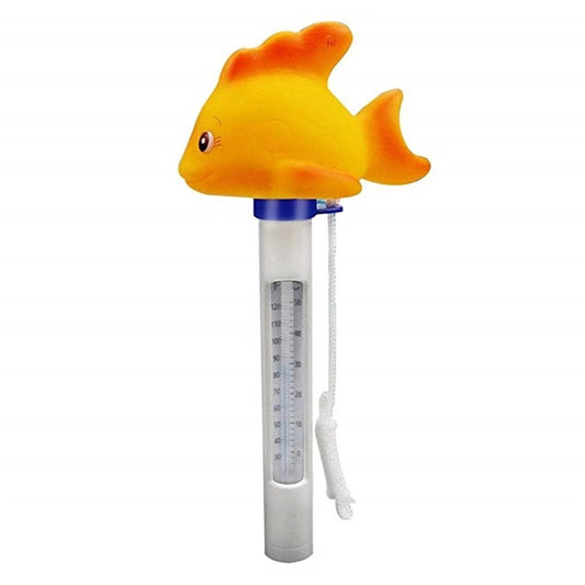 K-1020D Cartoon Yellow Gold Fish Pool Thermometer Pool Water Temperature Meter, Gold Fish